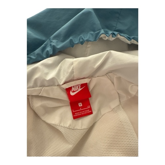 NIKE Women's Sportwear Windrunner Jacket Blue/Yellow/Cream‎ Full Zip Hoodie - Picture 5 of 12